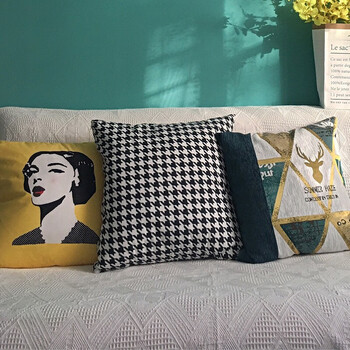 艾薇抱枕沙发靠垫床头靠枕床上腰垫办公室腰靠抱枕套含芯45*45千格鸟 艾薇抱枕沙发靠垫床头靠枕床上腰垫办公室腰靠抱枕套含芯45*45千格鸟