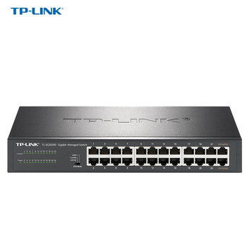 普联（TP-LINK）24口千兆交换机可网管型云管理VLAN端口汇聚监控企业级办公室用网络网线分线器TL-SG2024D