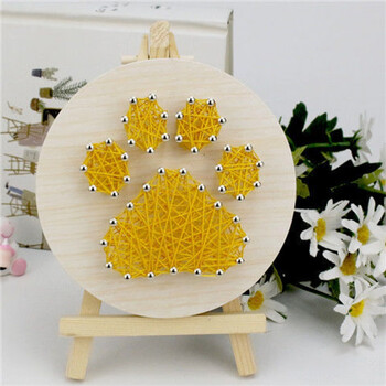 bgtqz圆形简单钉子绕线画学生幼教子休闲练手工diy作业活动暖场摆件a