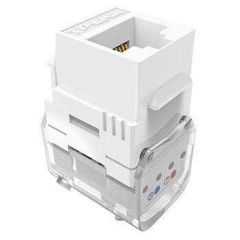 TP-LINK 网络模块 六类CAT6千兆水晶头母座网口插座RJ45电脑连接头180度免打线高端工程级镀金版 TL-EJ602F