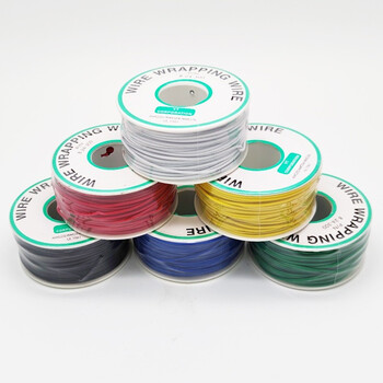 丢石头 24/30# 单芯OK线飞线PCB跳线电路板连接线 镀锡铜芯连接线 黄色 24AWG