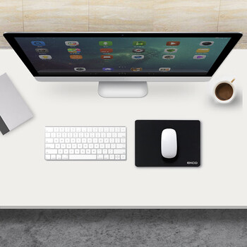 宜适酷（EXCO）防水加厚5mm鼠标 垫子小号办公游戏电脑电竞顺滑外设笔记本便携营护腕黑色凑单0336