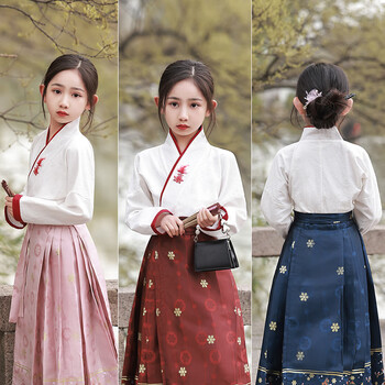 芬格顿fengedun马面裙儿童夏季全套女童套装汉服中国风超仙古风女孩夏