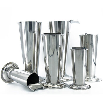 海斯迪克 HKCL-510 不锈钢镊子筒 倒锥型镊子桶 镊子可消毒瓶罐子 中号 