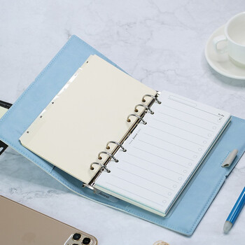 Filofax记事本英国进口高档手帐本简约软皮面活页笔记本礼盒装domino系列A6淡蓝色022578 Filofax记事本英国进口高档手帐本简约软皮面活页笔记本礼盒装domino系列A6淡蓝色022578