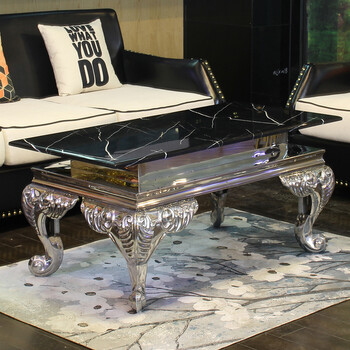 树豪2022款欧式茶几ktv大理石桌子高端意式钢化玻璃现代简约ktv会所桌