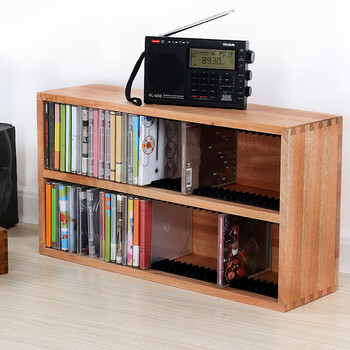 实木cd架碟片架巨阳cd架桌面cd唱片收纳架hifi磁带盒老唱片收藏箱ps4