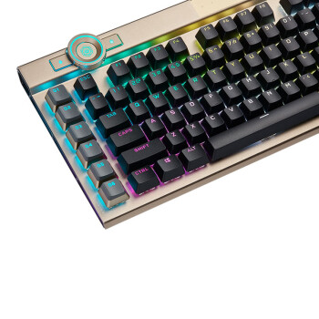 美商海盗船 (USCORSAIR) K100 RGB 璀璨金 有线连接 OPX光轴 PUBG吃鸡瓦罗兰特LOL