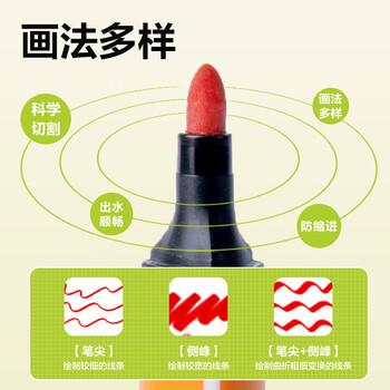 得力（deli）24色易可洗儿童水彩笔三角杆画画易握马克笔开学彩色绘画涂色美术女孩儿童礼物热门商品