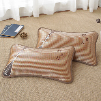 千茵阁 夏凉枕头 夏季冰丝藤枕夏天单人儿童竹席枕头 学生夏天凉爽