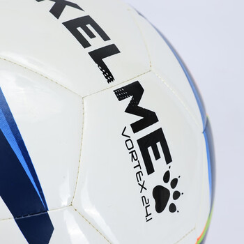 卡尔美（KELME）机缝足球训练比赛青训用球成人标准5号球 白彩蓝  5号