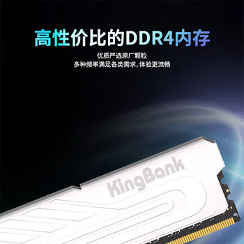 金百达（KINGBANK）64GB(32G×2)套装 DDR4 3200 台式机内存条 银爵 适配黑神话悟空