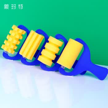 蒙玛特儿童套含长柄滚筒刷海绵棒水粉手指画颜料画刷套装CYHJ24j-XZY23速写马克笔绘画美育工具