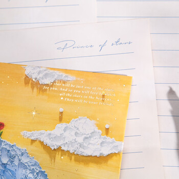 佳茉小王子信封信纸套装浪漫情书ins信笺文艺高级感生日礼物送男女友老师同学4款装新年情人节礼物