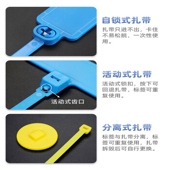 缘巧（【鞋包标签】PP3040（10个装）） RFID超高频扎带标签一次性防拆捆绑式电子标签电线管理单位：个