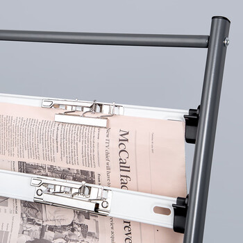 广博（GuangBo）单网格金属报刊杂志架书刊架 宣传册展示架落地资料架 办公室置物架 高0.78米 S42003