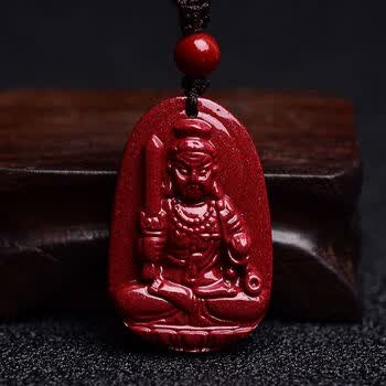 天然保真朱砂本命佛十二生肖守护神吊坠男紫金砂毛衣链女项链转运 不