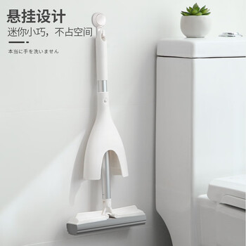 苏力达日本小胶棉拖把19cm迷你海绵卫生间宝宝儿童浴室免手洗懒人拖把