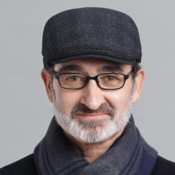 lucaly老爷爷帽子男士秋冬中老年人帽子男秋冬季保暖鸭舌帽爸爸爷爷