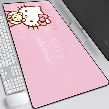 超大键盘垫桌垫粉色kitty女生鼠标垫来图定做加厚定制尺寸包边 定制35