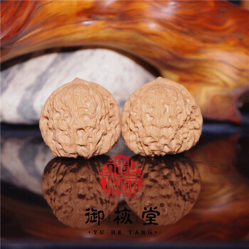 御核堂野生大团圆狮子头43mm大 肚溜圆文玩麻核桃手把玩件特大精品 80