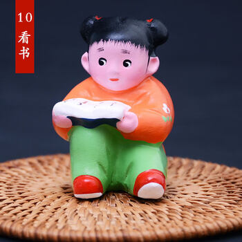 天津泥人张天津泥人张小百子娃娃民间手工艺品泥塑小泥人摆件北京旅游