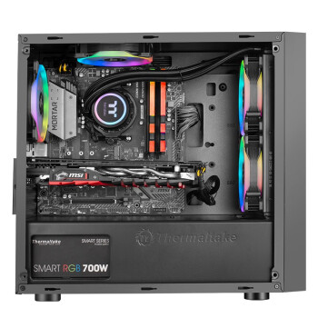 Thermaltake（Tt）启航者F1 机箱电源套装台式机电脑主机（含400W电源/支持M-ATX主板/支持背线/大侧透/U3）