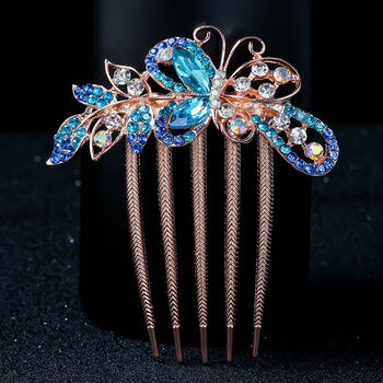 水钻发饰韩国头花插梳发梳盘发卡子夹子发夹发卡头饰品女饰品蝴蝶花