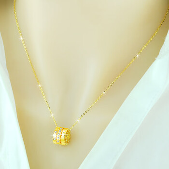 三生三世项链女925彩银锁骨链简约银饰送女友生日礼物金色三生三世