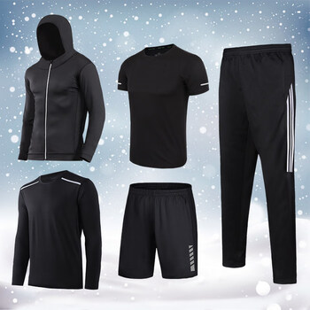 新款来袭冬天跑步套装男健身衣服跑步运动服套装男士晨跑秋季外套速干