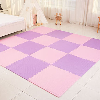 超值儿童瑕疵拼图泡沫榻榻米拼接地垫子海绵垫地板垫满铺卧室房间粉色