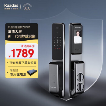 凯迪仕（KAADAS）指静脉锁 Z1 Pro 智能门锁 智能锁 电子锁 非传统指纹锁密码锁 星空灰
