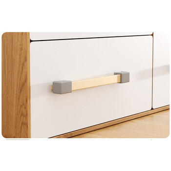 抽屉把手防撞保护套硅胶t字形柜门拉手护角防划磕柜子防撞贴 灰6只装