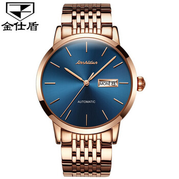 进口机芯金仕盾男士手表简约全自动机械表商务防水手表男表潮流腕表