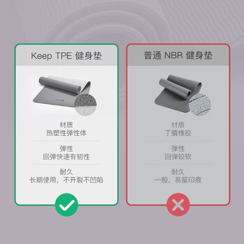 Keep瑜伽垫加宽183*80cm减震健身垫男女防滑垫家用运动 体重管理计划 Keep瑜伽垫加宽183*80cm减震健身垫男女防滑垫家用运动 体重管理计划