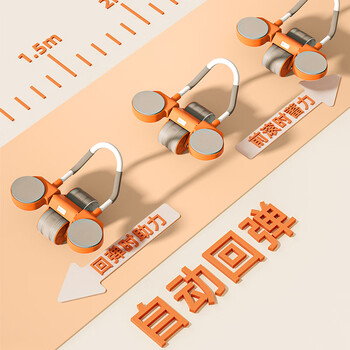 PROIRON普力艾健腹轮自动回弹肘撑双轮卷腹轮平板支撑腹肌轮 活力橙