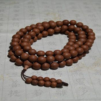 维榕五线菩提子108颗佛珠手串天台山野生古树籽文玩念珠项链男女手链