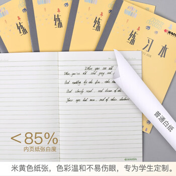 【开学必备】凯萨(KAISA)练习本 22K20张加厚纸软抄本5本装数学语文作业本 KSP-0031
