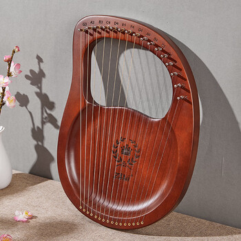 zani莱雅琴16弦单板箜篌竖琴小乐器咖啡色