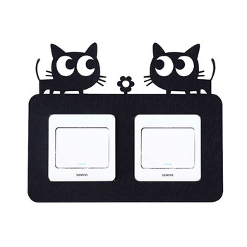 一品尚居开关贴带隔断中间有距离开关套双开开关贴墙贴面板贴面板框免