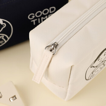 国誉(KOKUYO)Noritake联名笔袋学生文具收纳盒铅笔盒大容量 淡蓝 1个 WSG-PC2X222LB