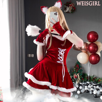 圣诞制服女主播weisgirl诱或性感万圣节服装女仆cos兔女郎新年装猫女