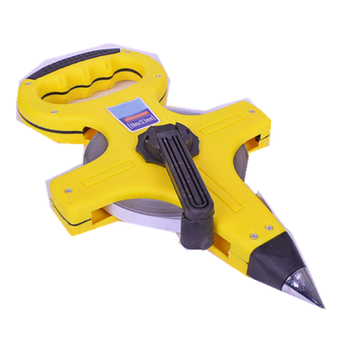 钢架尺手提钢卷尺钢尺建筑工程测量卷尺30米50米100米插地卷尺普通黄