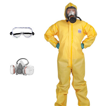 防护服连体全身轻型生化防尘耐酸碱化学工作服化工喷漆实验酸性液体
