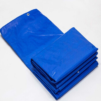启悦 防水塑料篷布防雨布3M*4M（1块）防水防晒双面蓝色