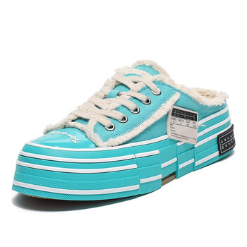 夏季半拖鞋外穿女厚底软底女款凉鞋艺宛2022新款帆布鞋半拖板鞋运动