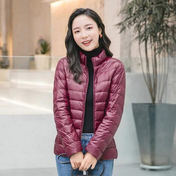 轻薄羽绒服女2021新潮短款白鸭绒时尚秋轻便外套冬季保暖防寒女士冬装