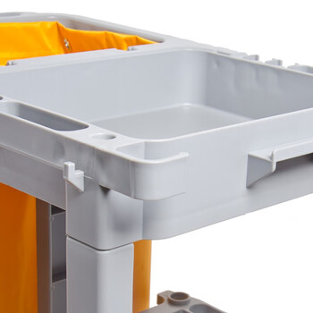 超宝  D-11-1 多功能清洁手推车灰色带盖酒店物业保洁收纳车清包车