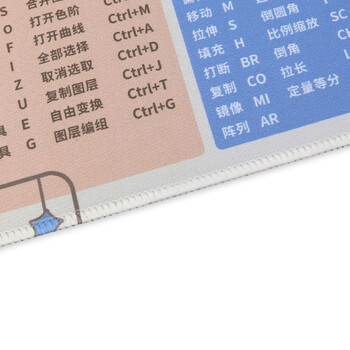 镭拓（Rantopad）H6+ 办公快捷键鼠标垫超大号 电脑桌垫键盘垫 暖白兔