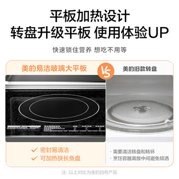 美的（Midea）微波炉经典升级款M2A 家用小型20升平板式易清洁快捷双旋钮高效速热杀菌除味